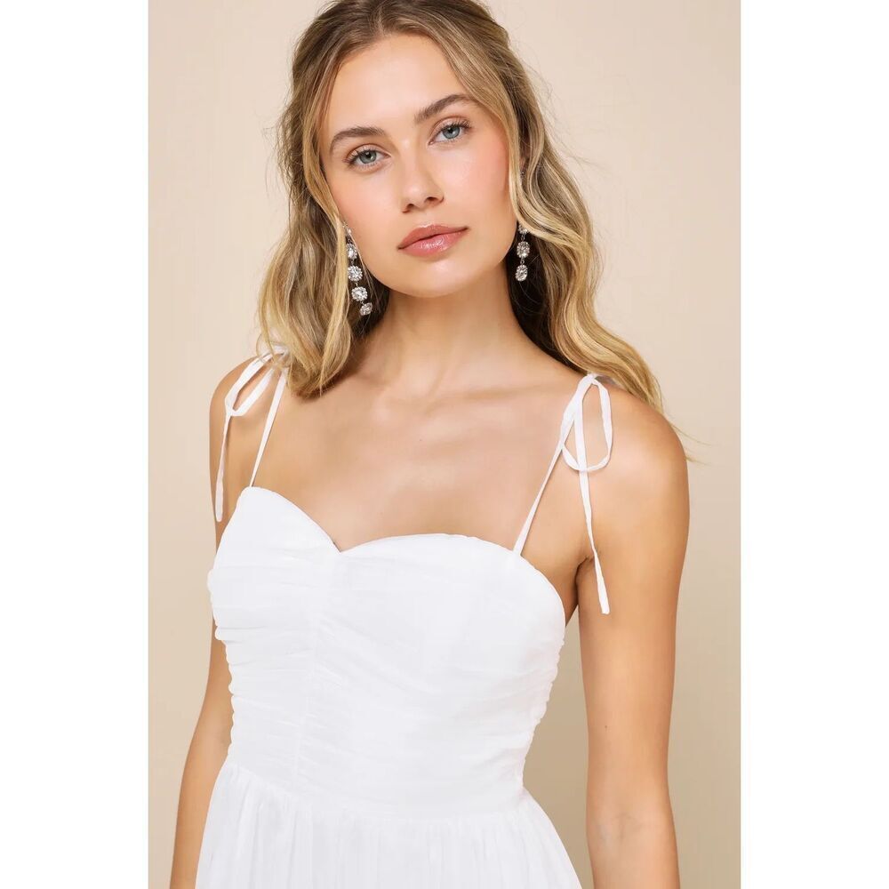 Lulu's White Ruffled Mini Dress - Picture 4 of 10
